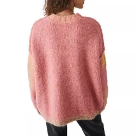 NWT Free People Domino Prairie Sunset Alpaca Wool Blend Pullover Sweater - Picture 4 of 13